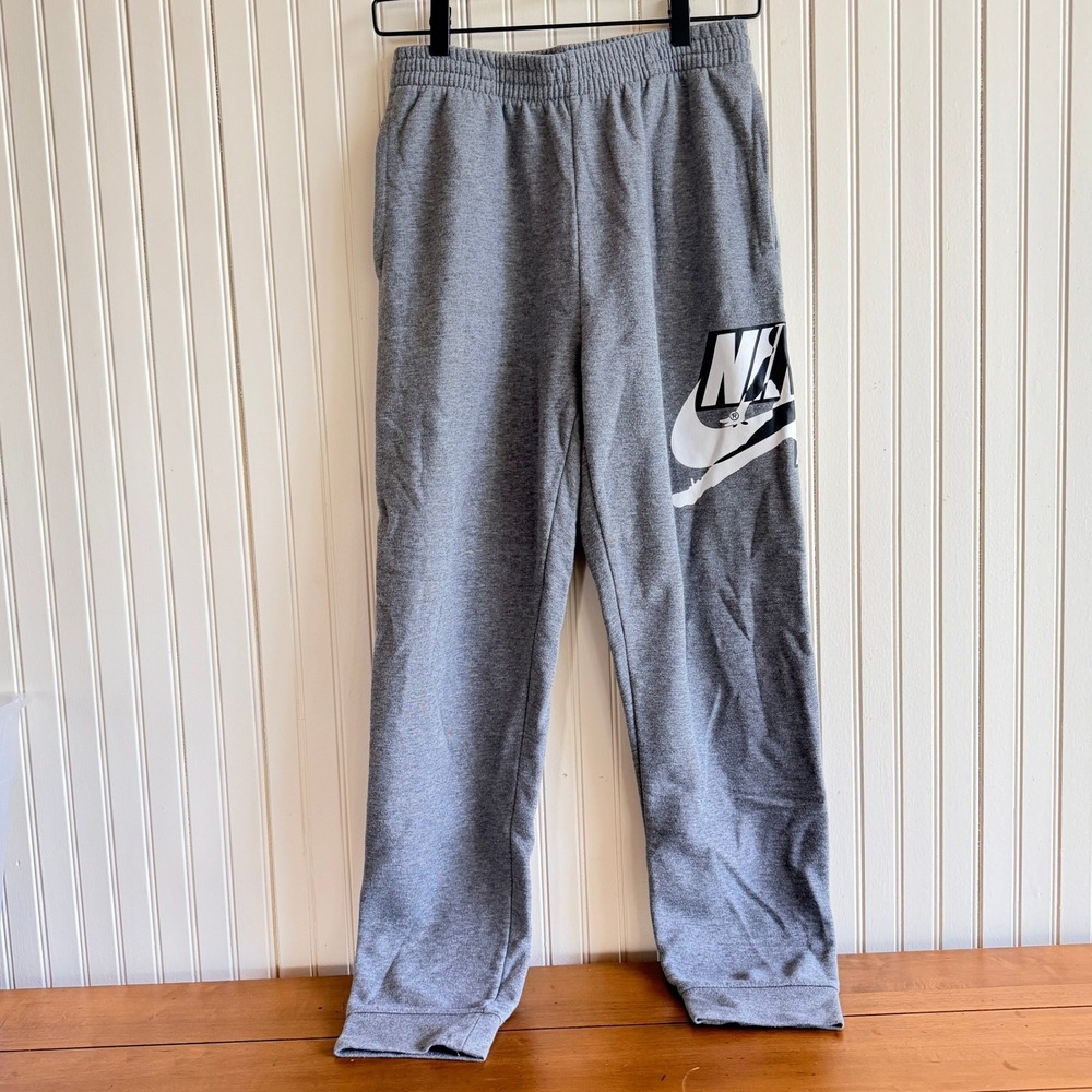 Jordan Boys Gray Fleece Jogger Sweatpants Big Logo XL‎ (13-15 Yrs)